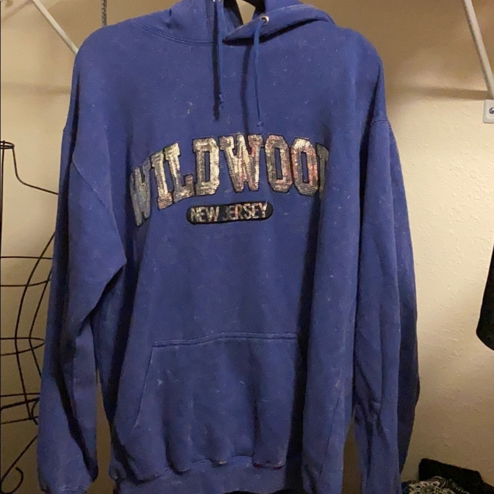 SOFT & Cozy Wildwood NJ Sequins hoodie XL